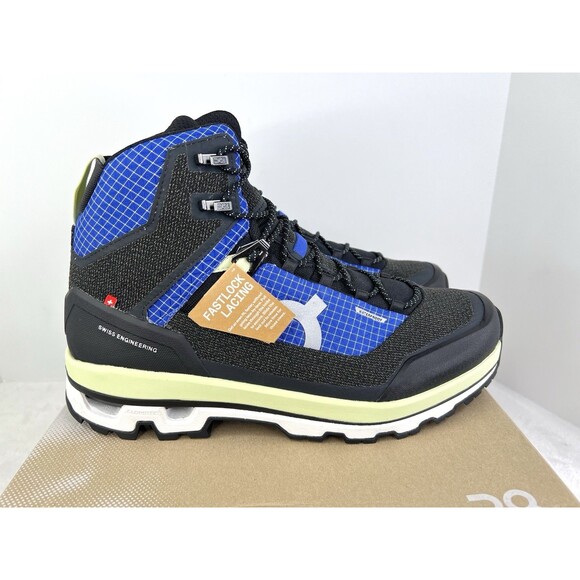 On Running Shoes - On CloudAlpine Waterproof Womens Size 11 Hiking Boots Shoes Sneaker Black Cobalt